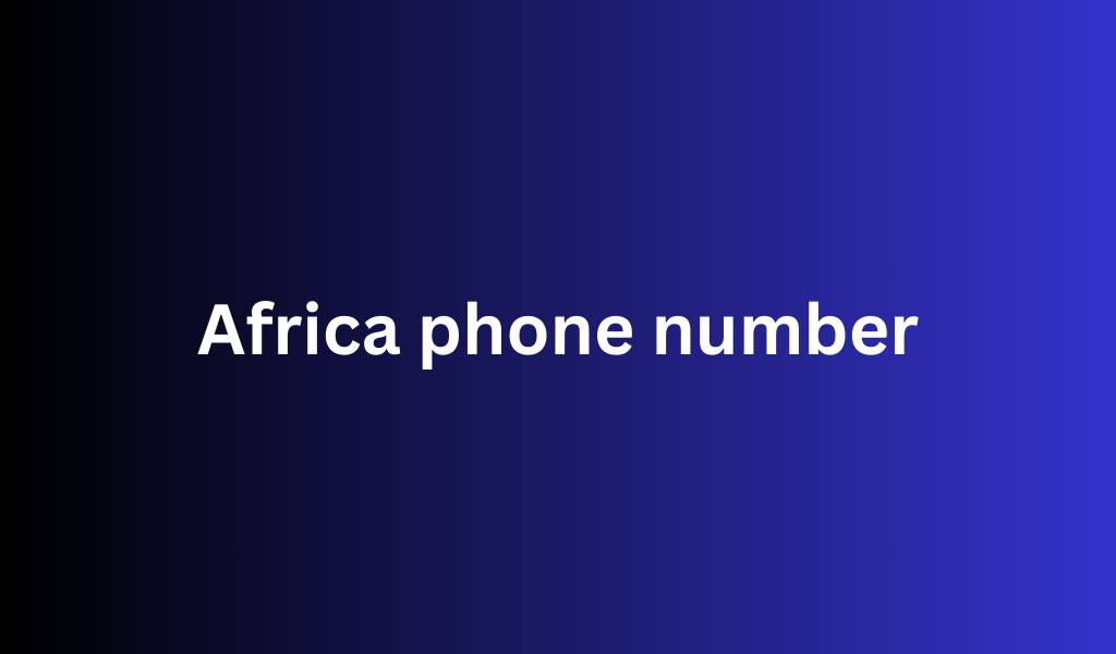 Africa phone number