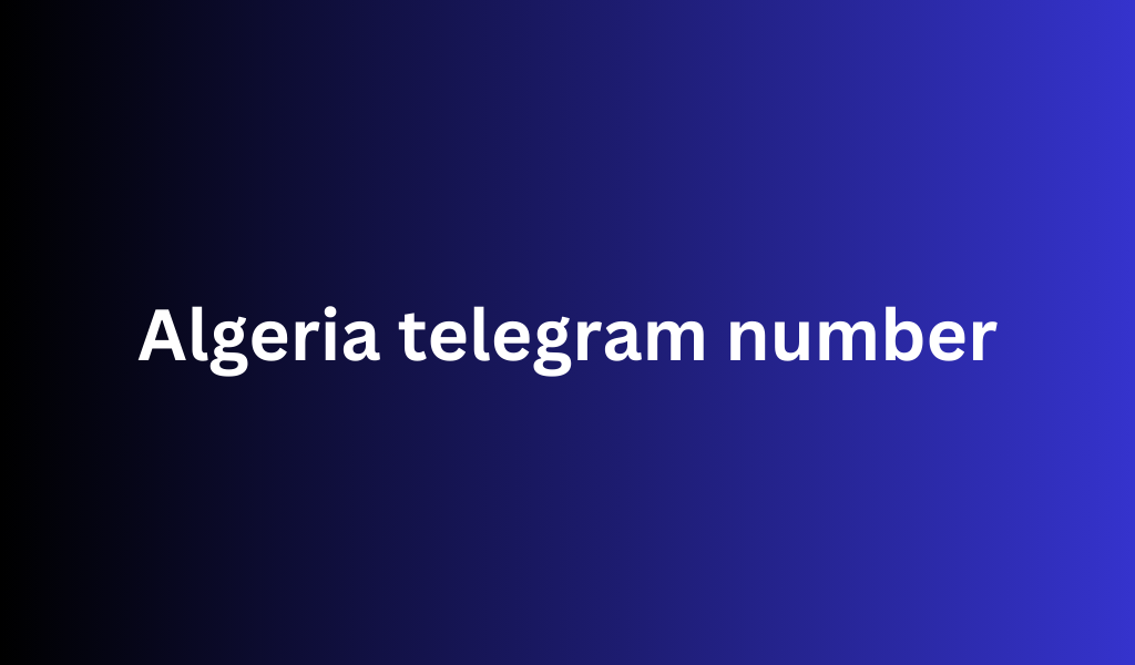 Algeria telegram number