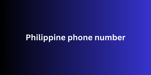 Philippine phone number