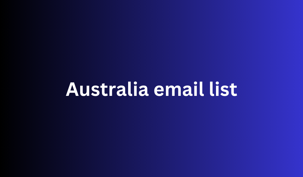 Australia email list