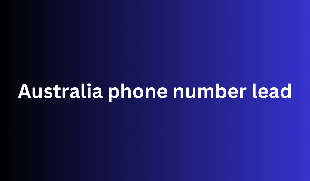 Australia phone number lead