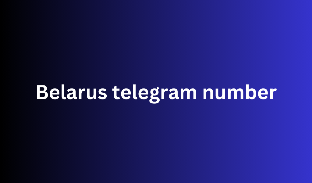 Belarus telegram number