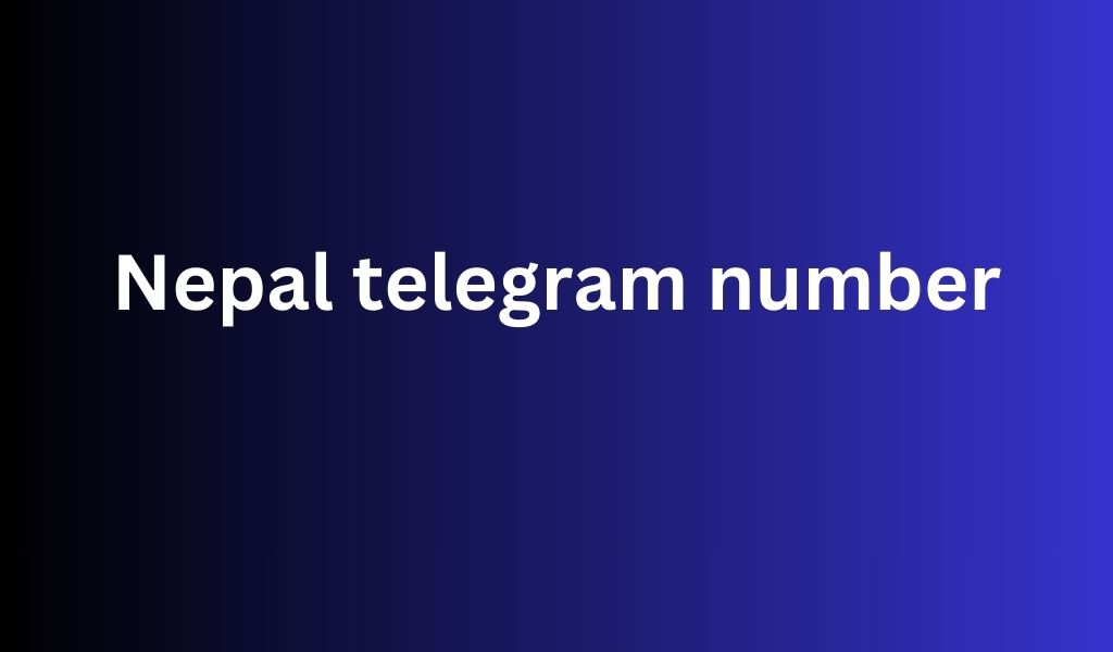 Nepal telegram number