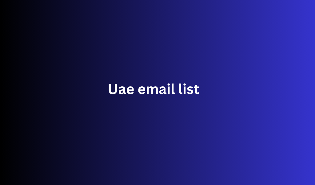 Uae email list