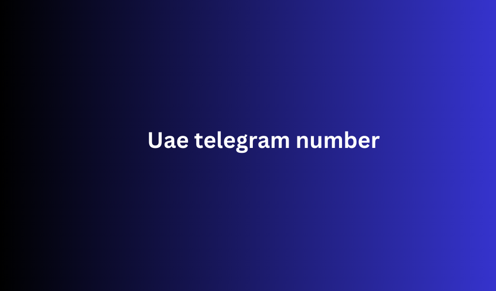 Uae telegram number