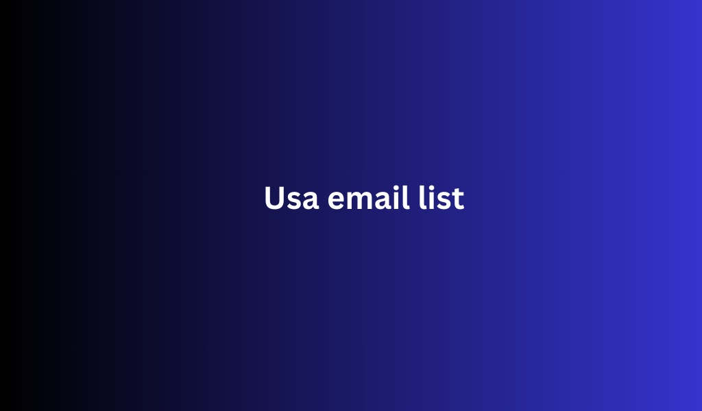 Usa email list